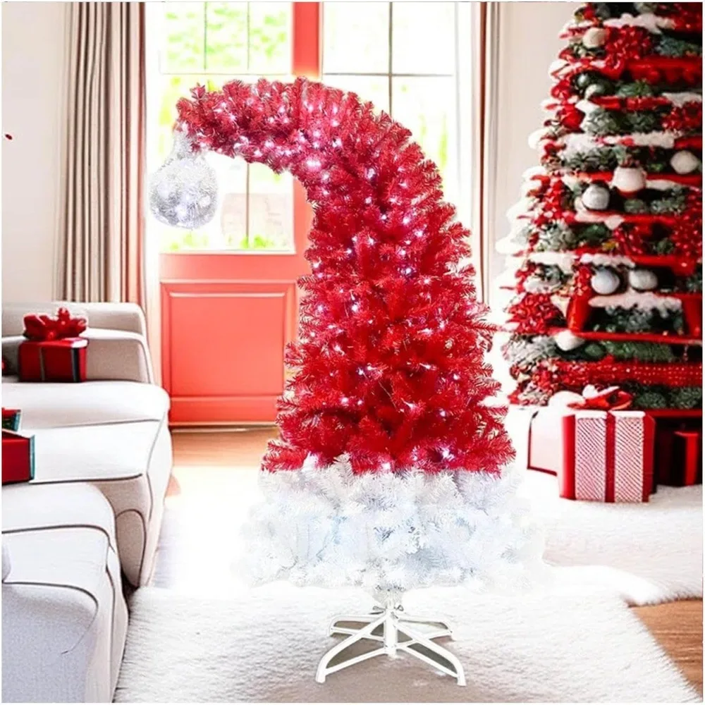 

Christmas Trees Pre Installed Lights with Clear LED Lights, Bendable Top, Easy To Assemble Spruce Fake Christmas Tree