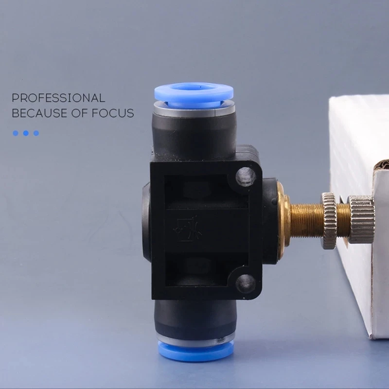 空気圧エアスロットルバルブ速度制御クイックホースチューブ水継手コネクタ空気圧継手調整 4 ミリメートル 6 ミリメートル 8 ミリメートル 10 ミリメートル