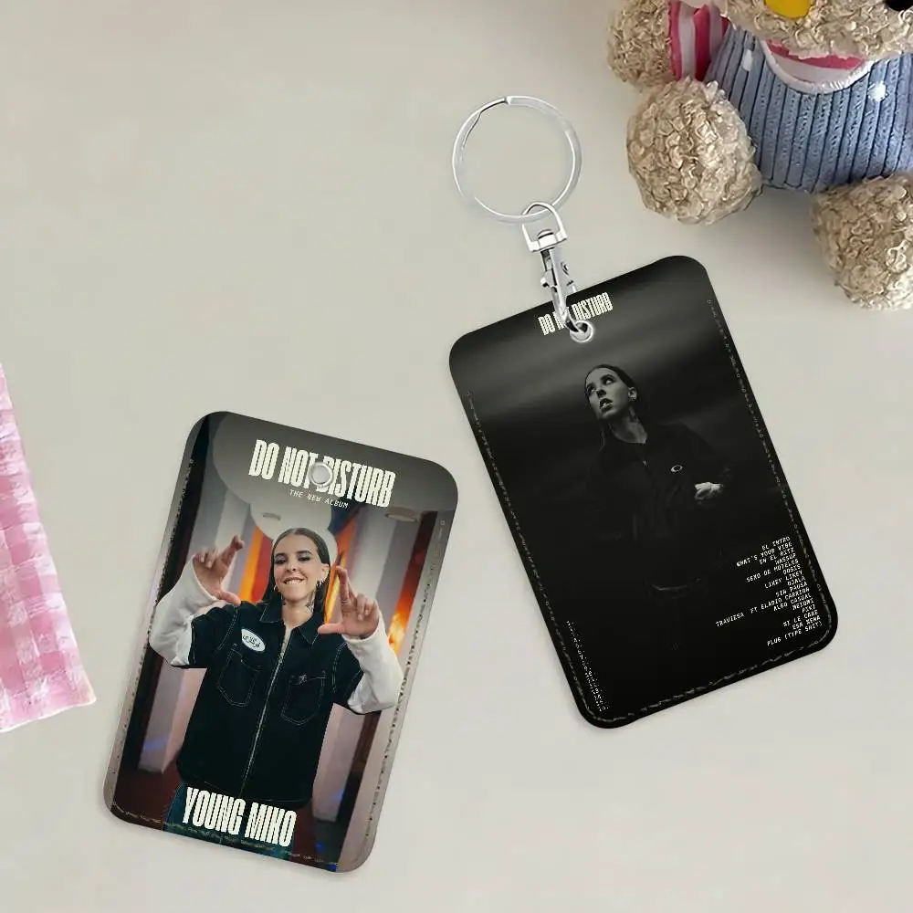 Singer Young Miko Do Not Disturb Card Holder Keychain Key Ring Door Lock Access Protective Case For Security Gift