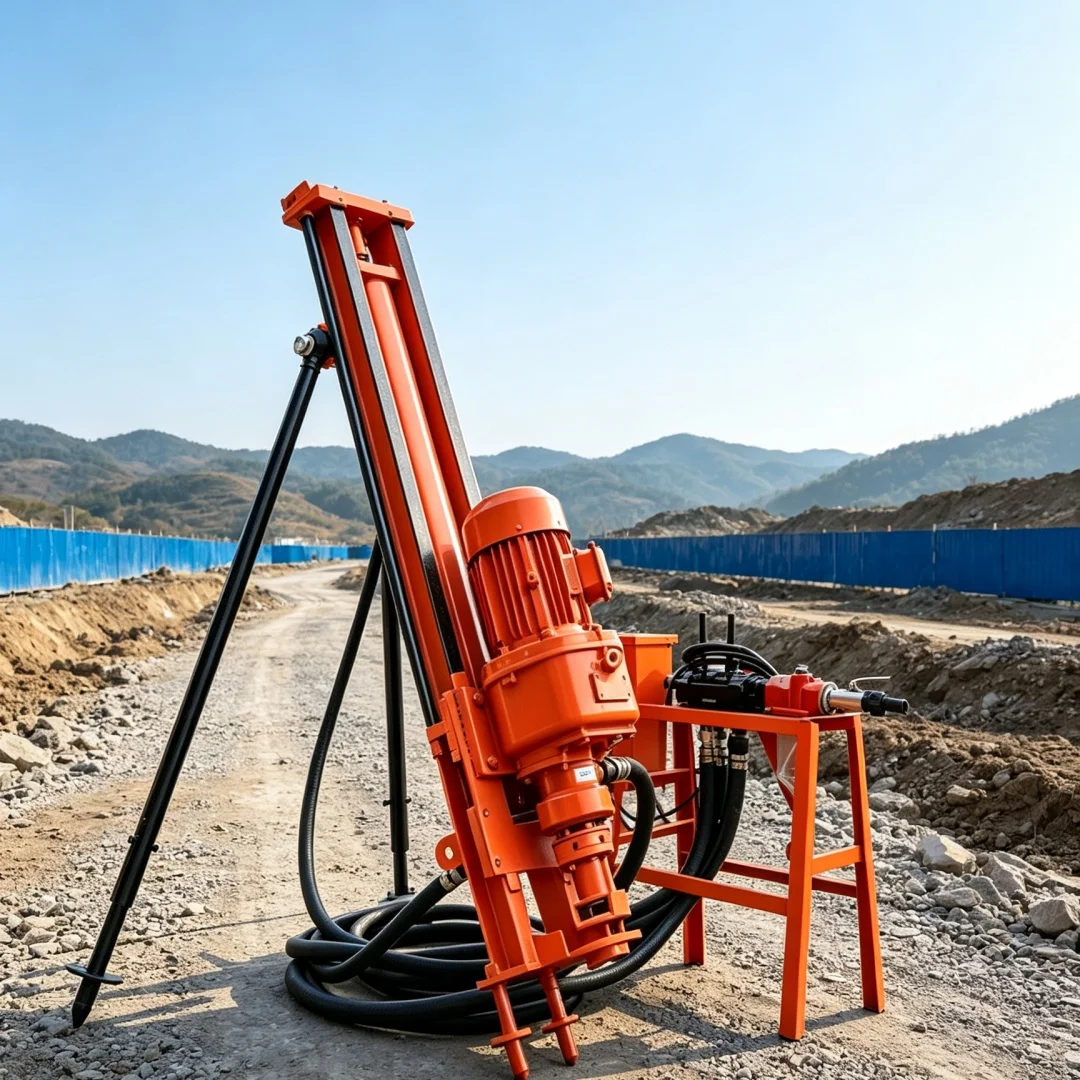 Customized Fully Automatic Small DTH Drilling Rig, Pneumatic Percussion Drilling Equipment for Rock Drilling Construction