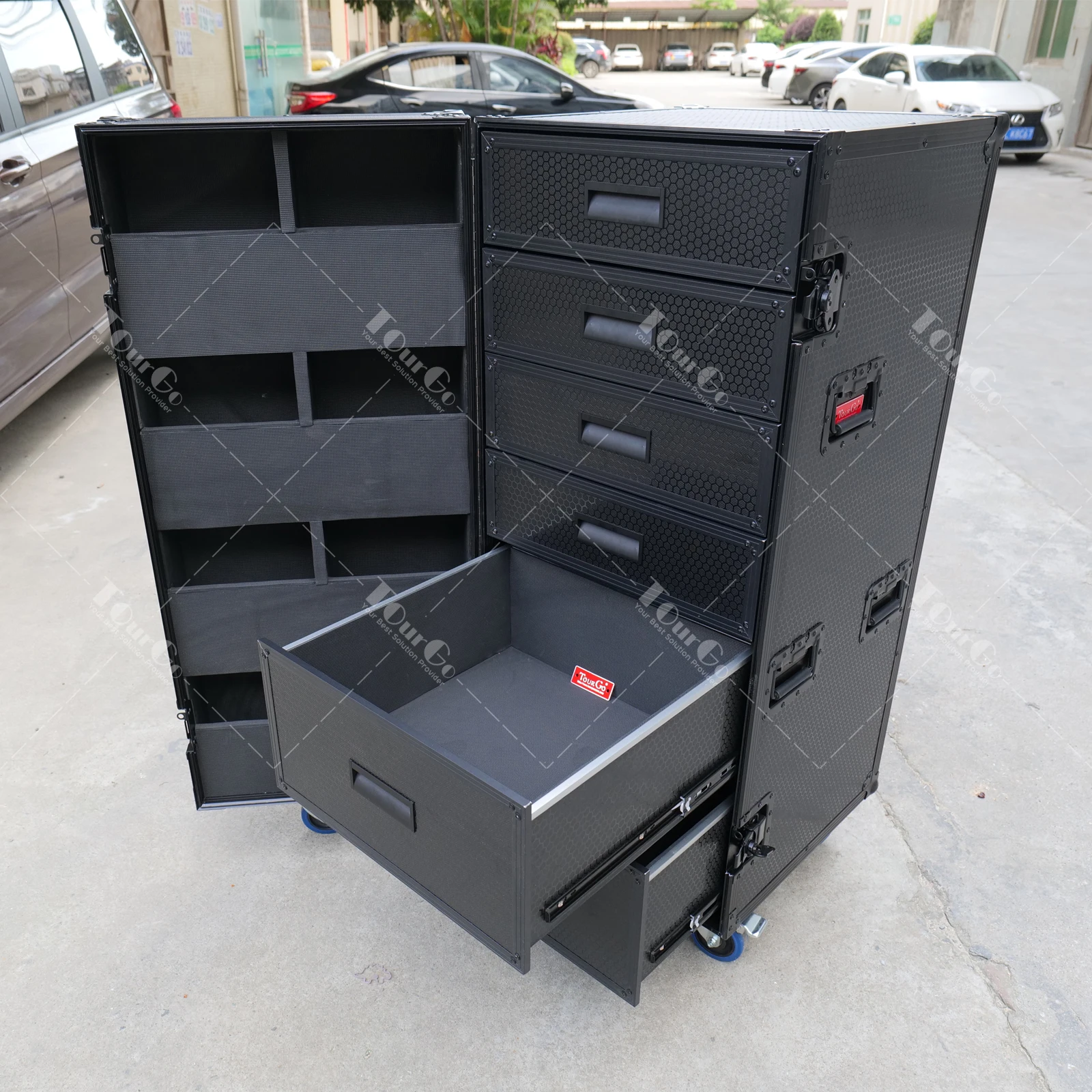 Blackmagic 6 Drawers Tool Storage Flight case with Drawers Heavy Duty  Tool Box Drawer Flight Cabinet