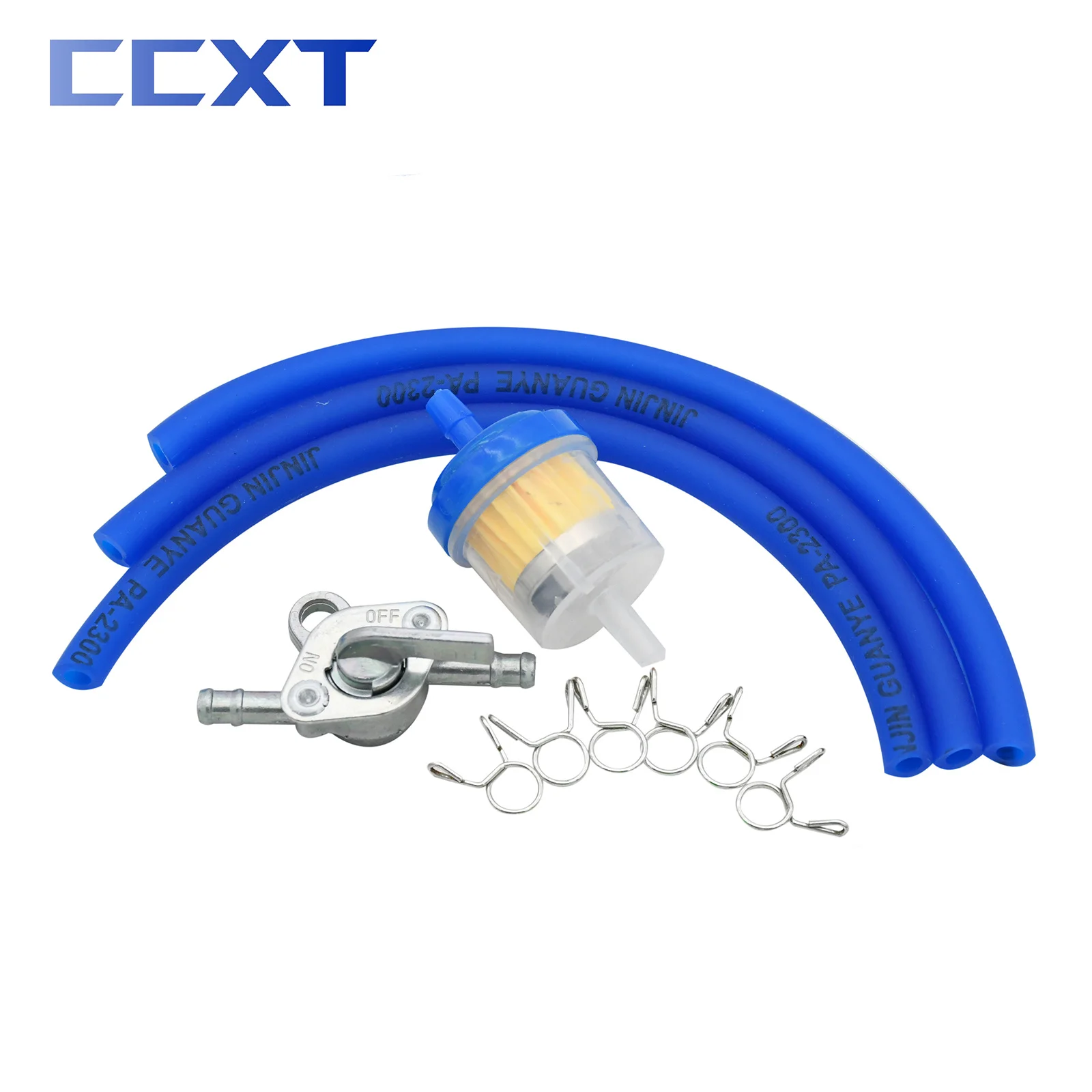 6mm Motorcycle Scooter Fuel Tap Gas Petrol Valve Fuel Hose For Kawasaki Honda Yamaha Suzuki KTM ATV 50cc To 500cc Universal