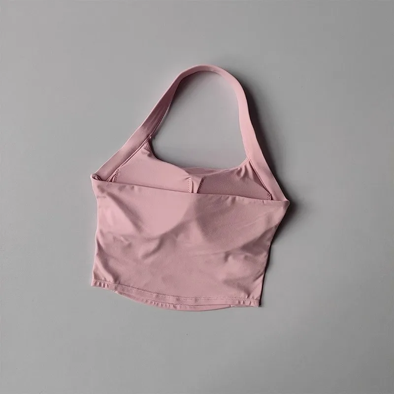 Damen-Sport-BH mit Nackenband, stoßdämpfend, rückenfrei, für Fitness, Yoga, Lauftraining, Pilates, Sporttop – Detail 12