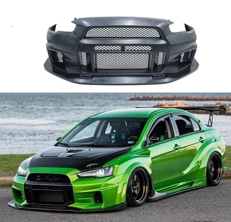 

PP Full Body Kit Set for Lancer 2009-2017 Front Rear Bumper Side Skirt Exterior Conversion