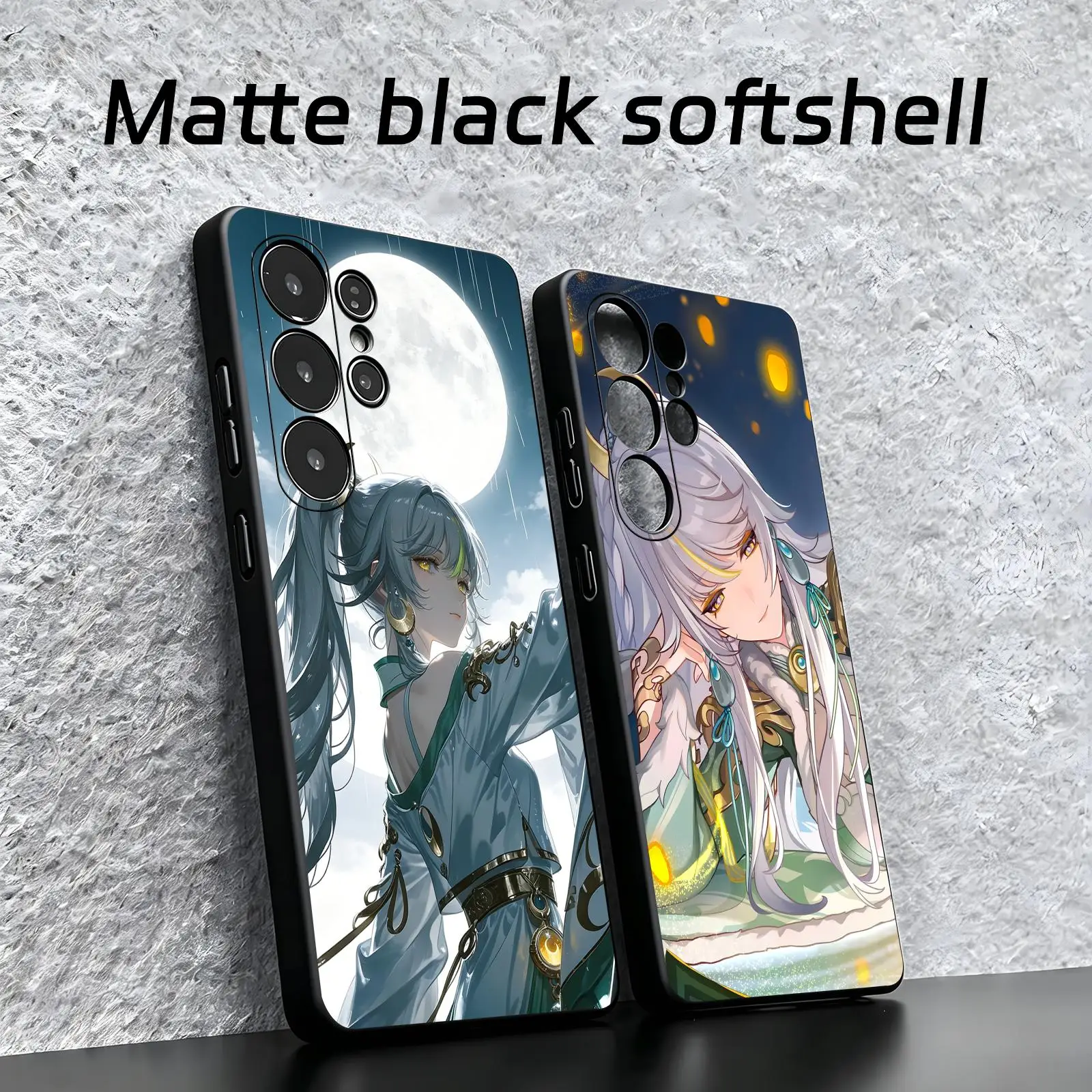 genshin impact Zibai  Phone Case For Samsung S26 S25 S24 S23 S22 S21 S20 Ultra Note20 Soft black Shockproof Cover