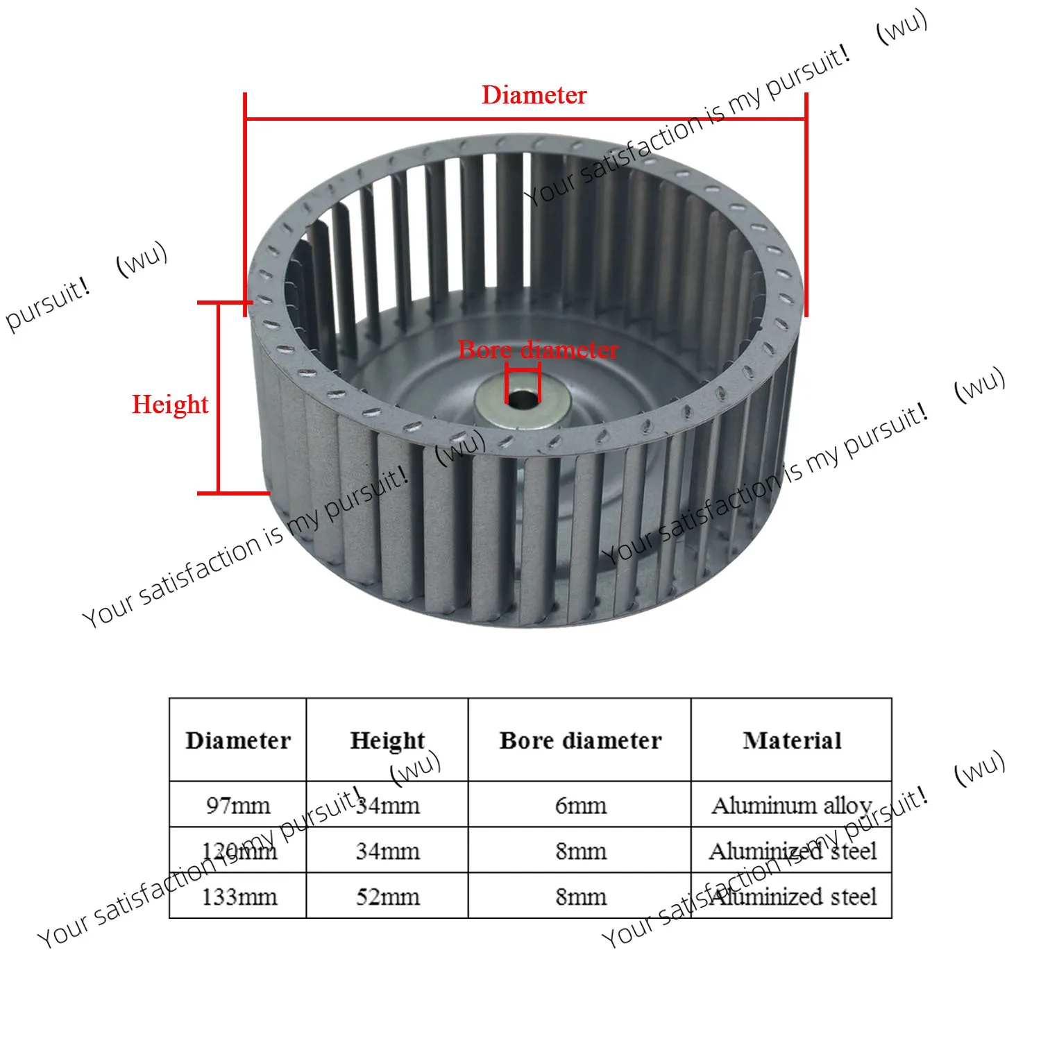 

рабочее колесо Центробежный лопастной двигатель Лопасти Вентилятор Вал крыльчатки алюминиевый вентилятор с маленьким лопастным колесом