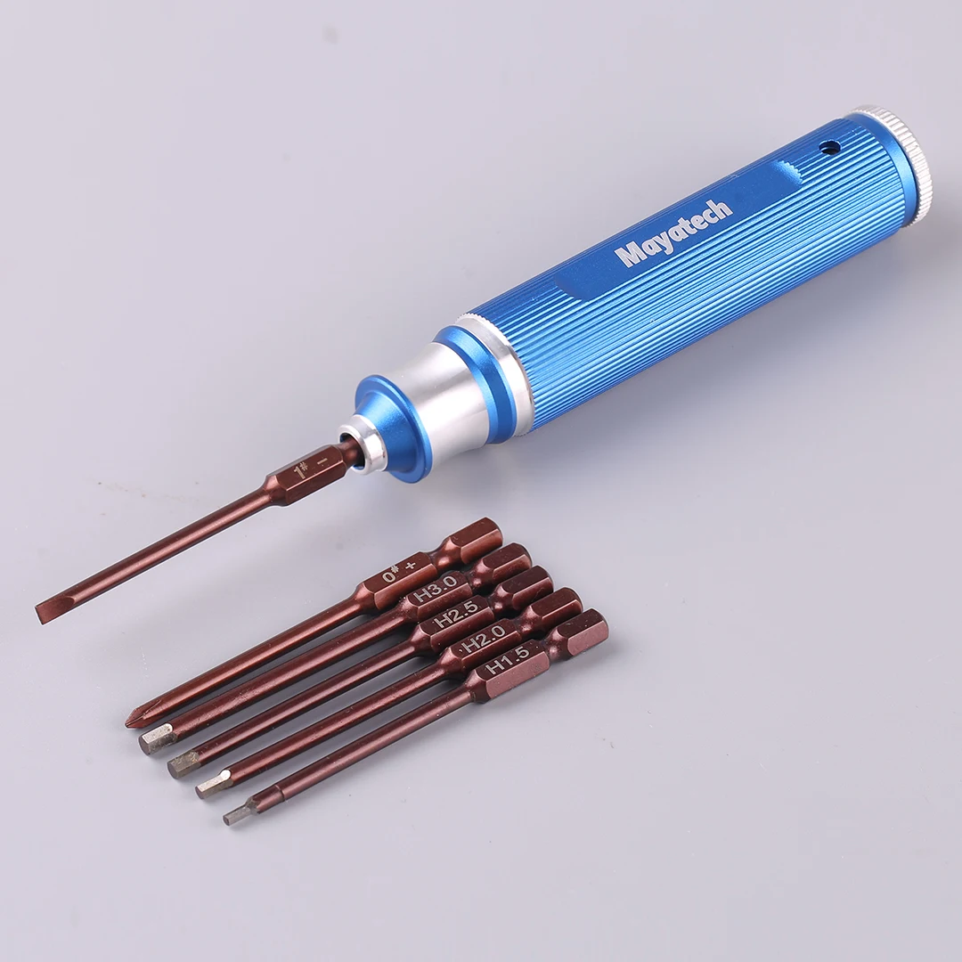 Mayatech-Magnetic Hex Screwdriver Tool Kit for RC Helicopter, Aircraft Model Repair Tool, Helicopter Wrench, 6 in 1