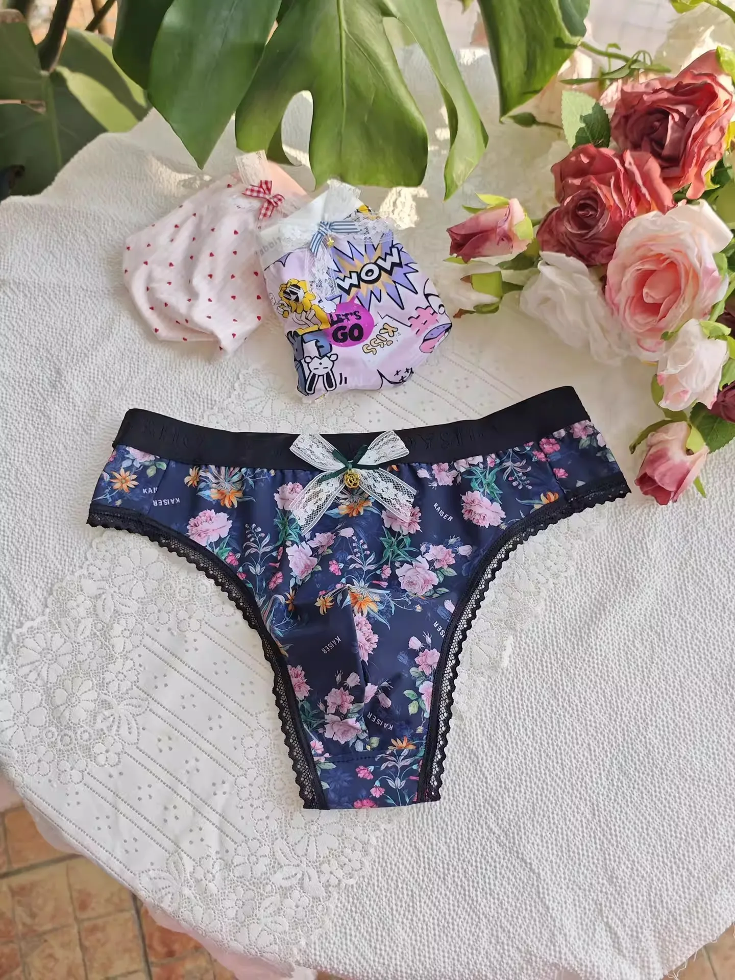 Man's Flower Lace Hem Briefs Harajuku BF Gifts LGBQT image 3