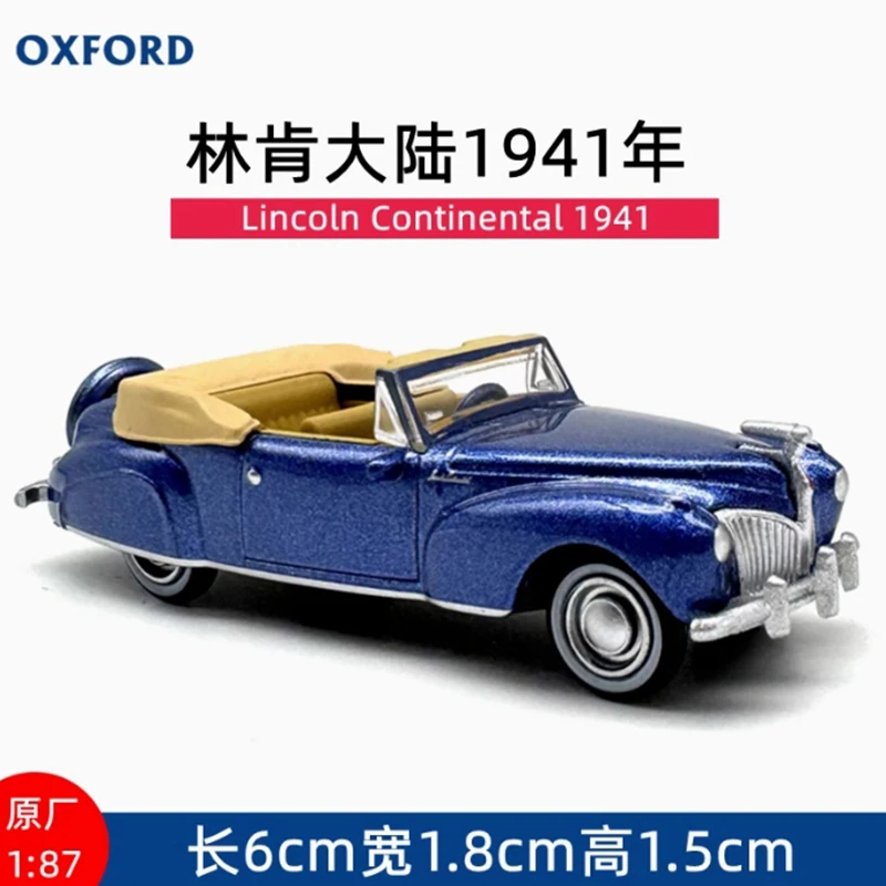 OXFORD 1/87 1961 Impala/Lincoln Continental 1941 Retro Convertible Car Alloy Car Model Collection Display Decoration Toy Gift