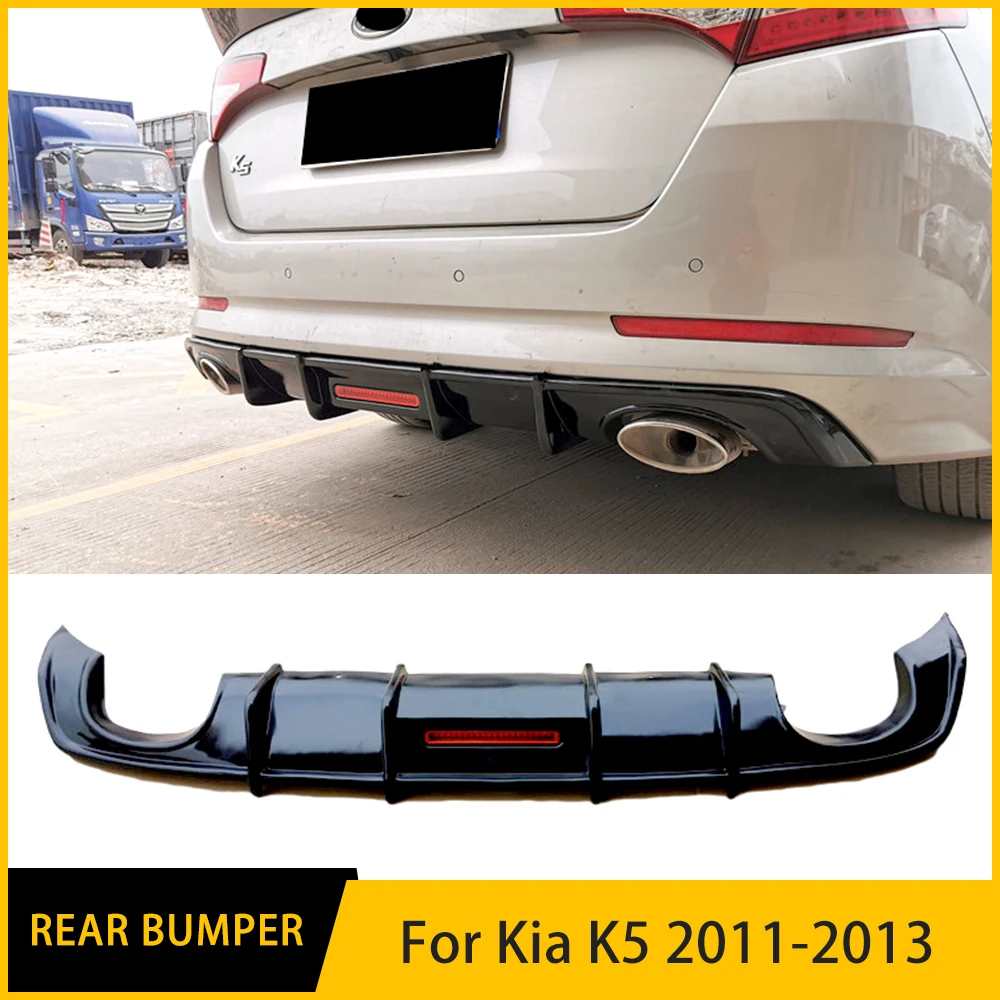 For Kia K5 Rear Bumper Split Lip Body Kit Spoiler Diffuser Deflector 2011 2012 2013 High Quality Sports Modification Accessory