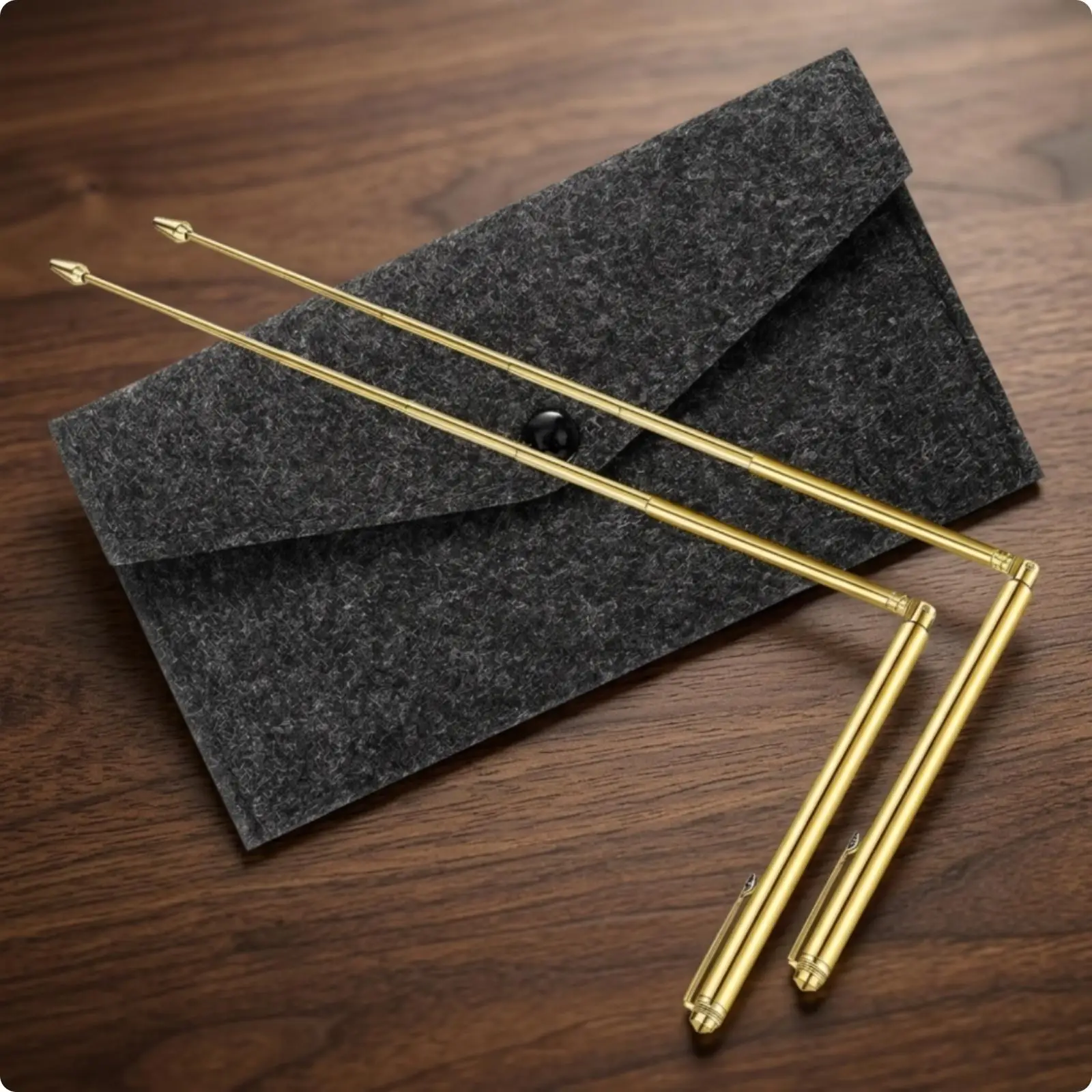 2 Pieces L-Shaped Dowsing Rods Pointed Tips Divination Tool Bent Handles