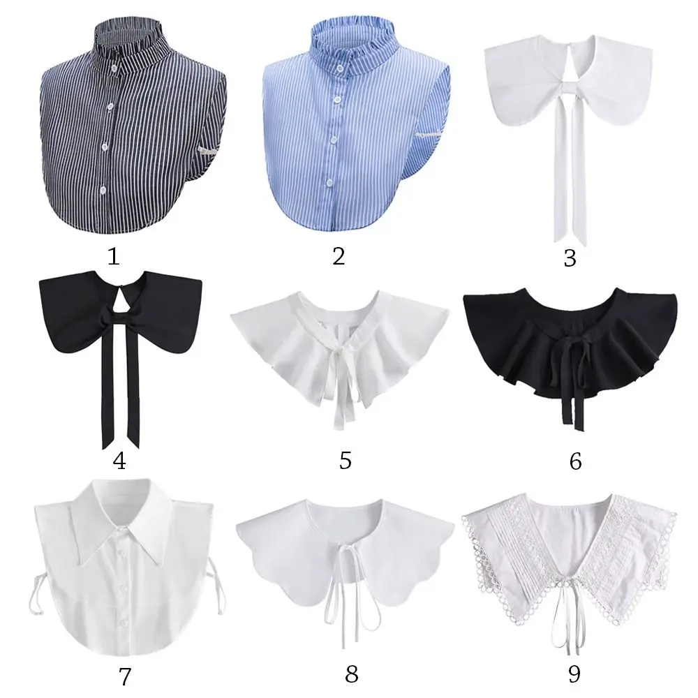 New Women Blouse Sweater False Collar Lapel Fake Collar Vintage Detachable Shirt Collar Lapel Top Neckwear Ties