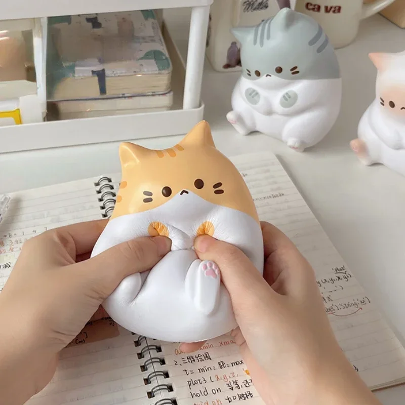 New Cat Stress Relief Squishy Toy PU Slow Rising Squeeze Antistress Ball Cartoon Table Ornaments Squishy Stress Reliever Toys