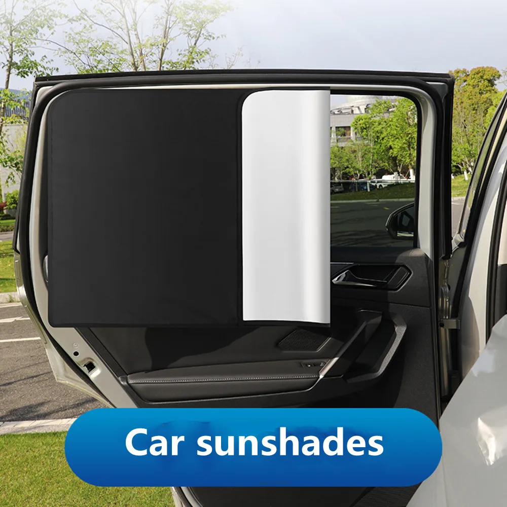 Summer Sun Protection Strong Magnetic Full Shading Magnetic Car Curtain Magnetic Suction Opaque Car Sunshade 1PC