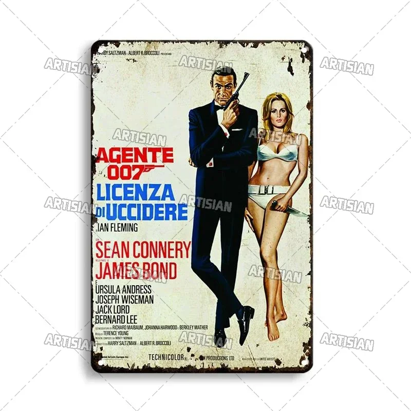 لوحة ديكور الفيلم معدن صدئ القصدير تسجيل بار نادي المنزل ديكور صناعي خمر لوحة معدنية فيلم ملصق مجلس علامات الحائط #4