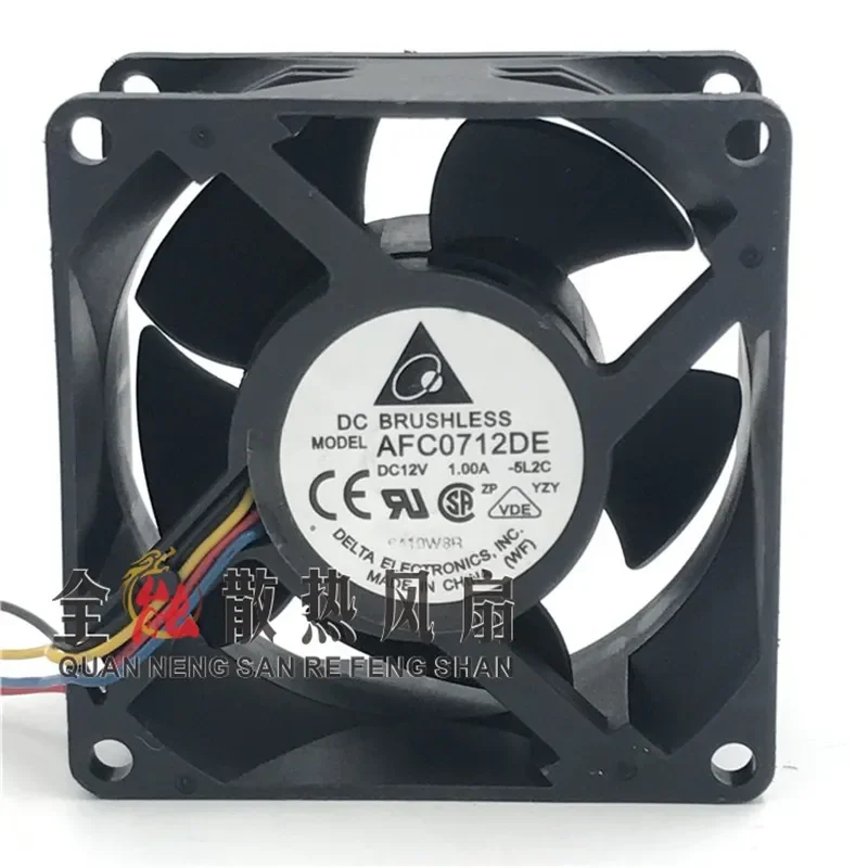 for AFC0712DE7038 7cm 12V 1.0A 4-Wire PWM Cooling Fan with Temperature Control Function