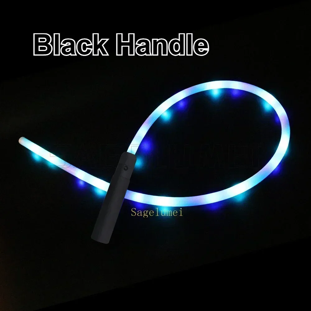 10 ألوان في نوع واحد-c قابلة للشحن RGB Led الرقص سوط ضوء عرض EDM مهرجان الموسيقى حفلة تدفق سوط للنساء والرجال الكبار