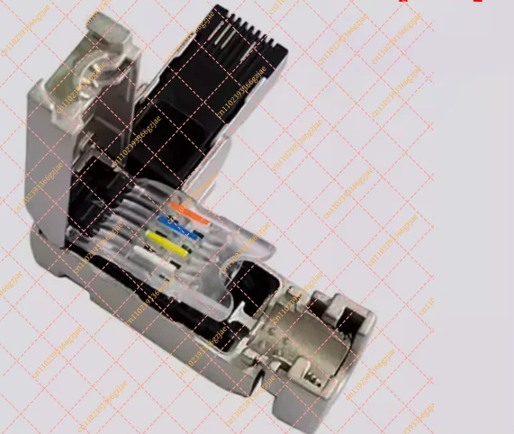 5Pcs Industrial Ethernet Cable Crystal Head Plug, 4/8-Core 180-Degree for Network Connector