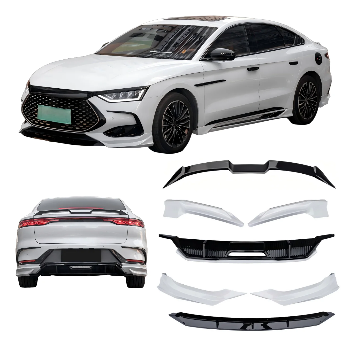 

High-quality Bodykit for Han DMi Front and Rear Bumper Factory Wholesale Spoiler Glossy Black Car Accessories