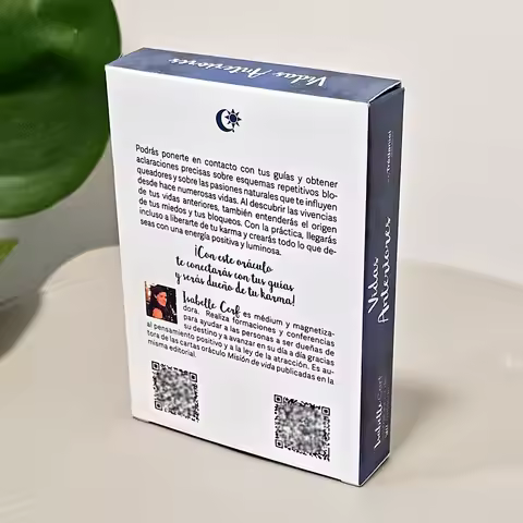 10.5*7.5cm Past Lives Deck for Karma Soul Healing Double-Sided Embossed 42 Pcs Vidas Anteriores Oracle Cards Spanish Edition