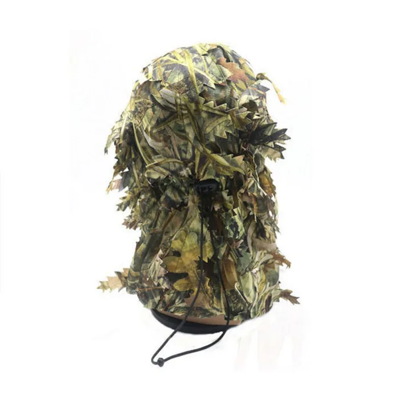 Men 3D Camouflage Balaclava Hat Full Face Mask Outdoor Hunting Hood Cap 3D Full Face Cover Mask Headwear Bandana Neck Gaiter Hat