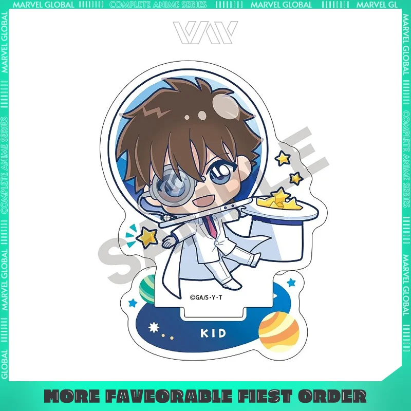 

10cm/3.93in Anime Peripherals Detective Conan Acrylic Standing Plates Q Astronaut Series Creative Doll Character Plaque Gift Toy