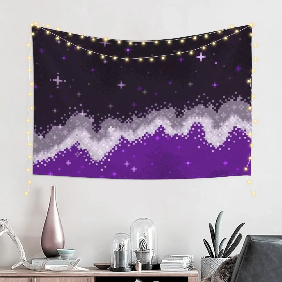 Ace Pride Flag Galaxy Tapestry Kawaii Room Decor Wall Hanging Decor Wall Deco Tapestry