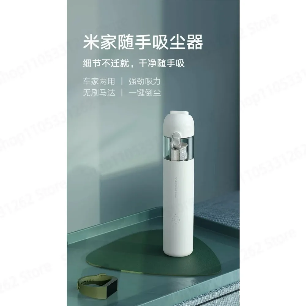 Handheld Vacuum Cleaner Wireless Charging High Suction Power For Home And Car Use