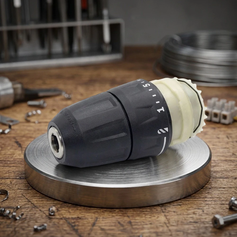 Electric Drill Part Black Drill Chuck Black Finish 0.8mm To 10mm Capacity Self-locking Mechanism PA6 GF30 Nylon For Woodworking