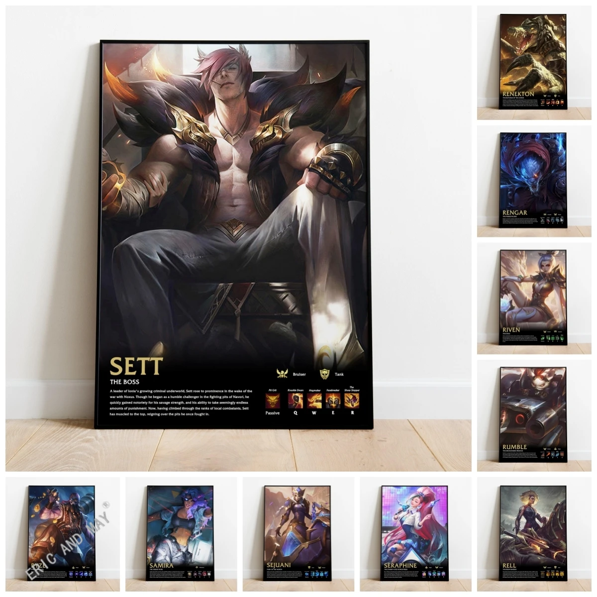 Popular Game League of Legends Character Posters Home Decoration Canvas Painting Wall Art High Quality Aesthetic Room Decor