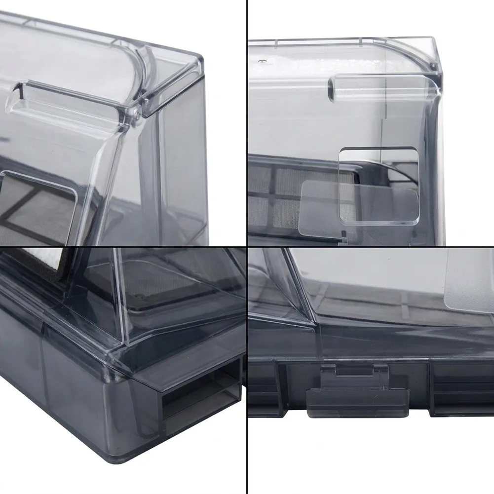 Replacement Dustbin for Ecovacs T90PRO/X12 Robot Vacuum Transparent Design with Anti-Clog Channel and One-Click Emptying