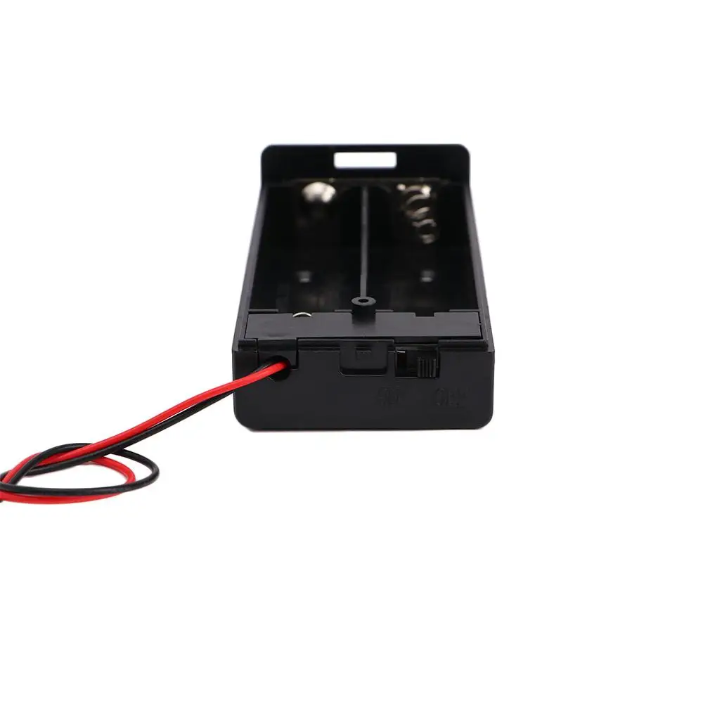 2X DIY ABS Storage Box ON/OFF Switch Batteries Container Battery Storage Boxes Battery Box 2 Slots Battery Holder