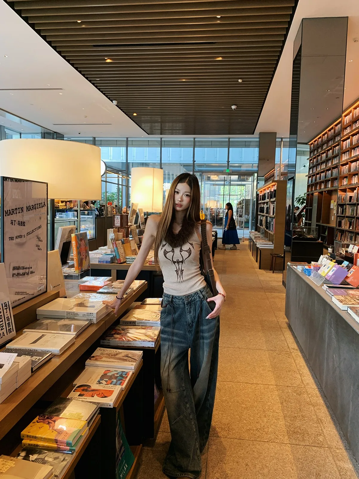 

Джинсы ChocoBerry London Vintage: прямые, свободные, широкие, повседневные, с высокой талией, расслабленного кроя, из хлопка, женские, осенние