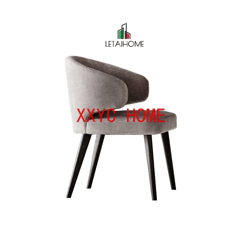 Light Luxury Soft Bag Modern Minimalist Dining Chair Home Solid Wood Backrest Chair