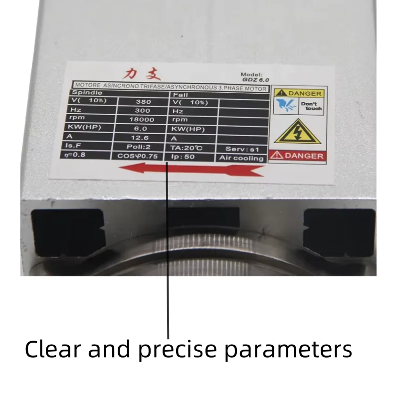 Edge Banding Machine Spindle Motor GDZ-6.0KW High-speed, High Torque Air-cooled Spindle Spindle Motor