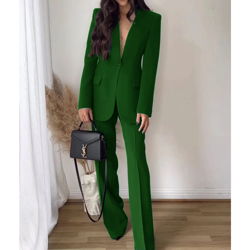 Women\'s Two-Piece Elegant Slim Single-Button Suit Suit Casual Fashion Party Banquet New 2024 Women\'s Suit Comfortable Commuting