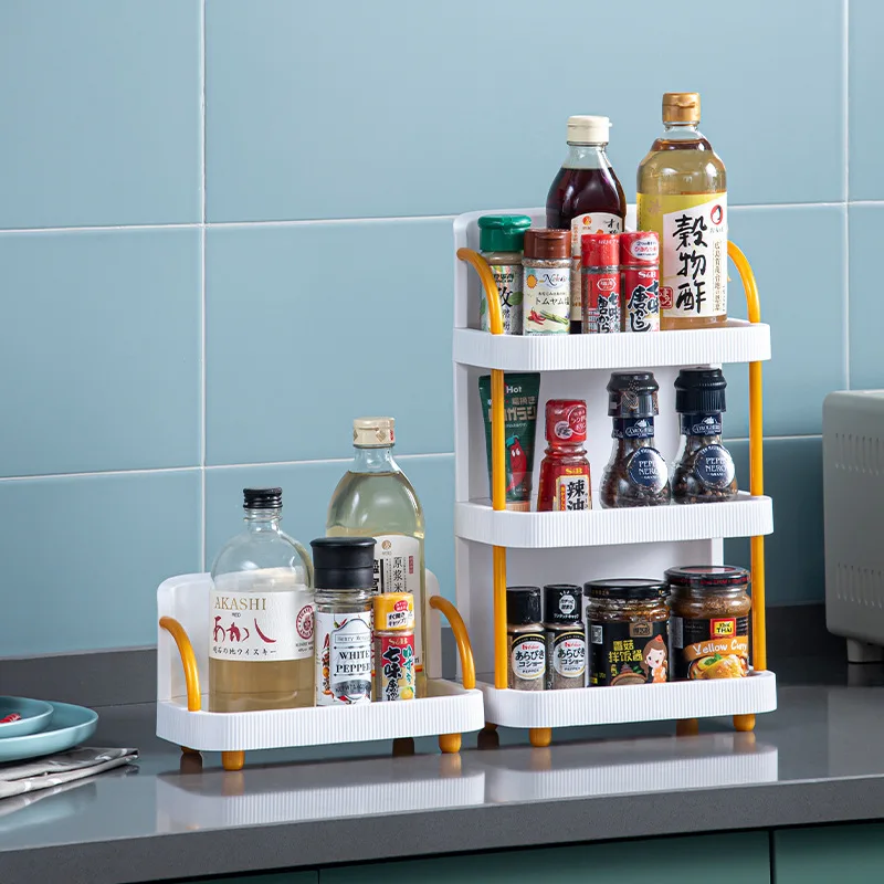 

Freestanding Countertop Storage Rack Organizer Standing Shelf for Home Kitchen Bathroom Spice Makeup Cosmetic Holder