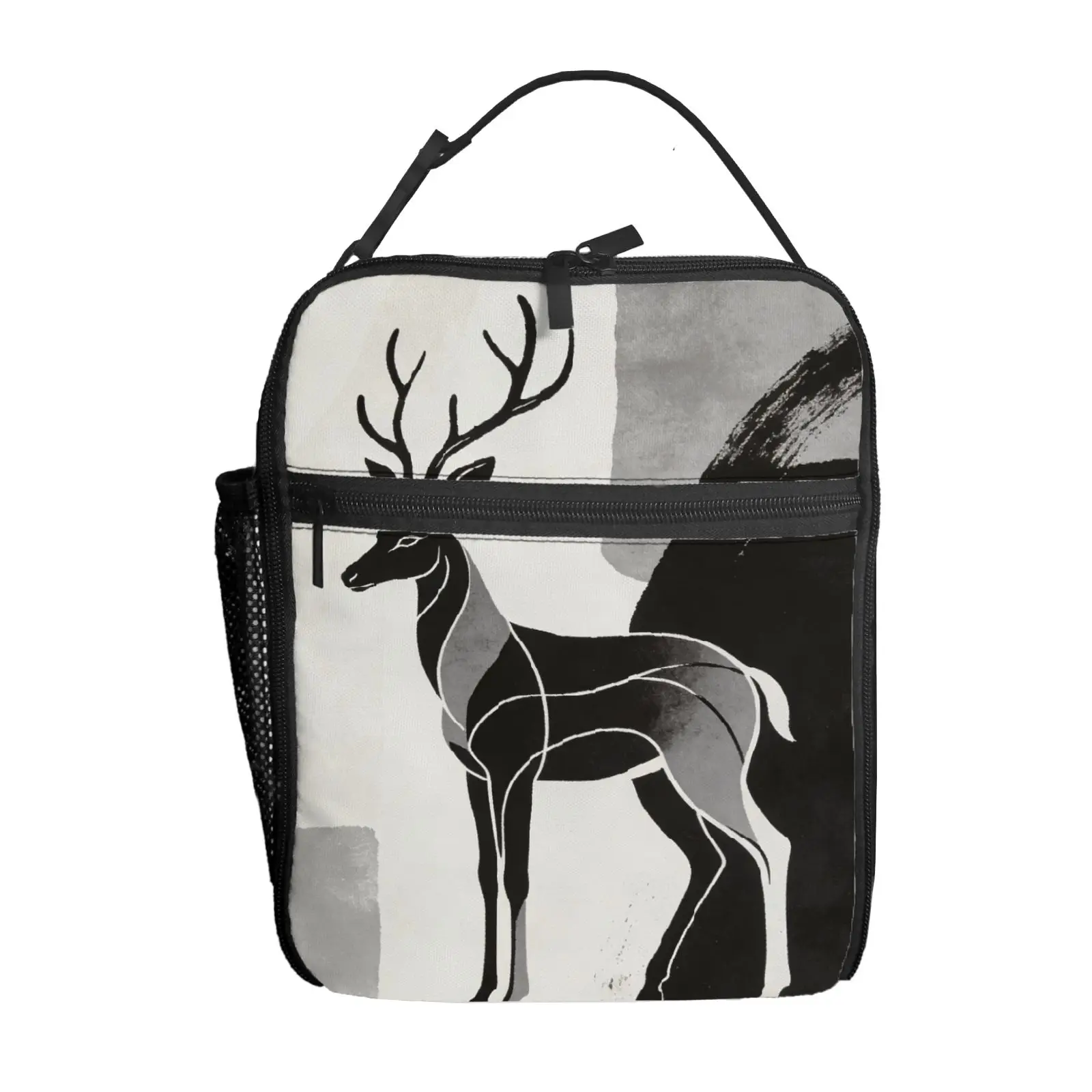 

1 шт. Минималистичная сумка для обеда с принтом оленя, высококачественная, милая, повседневная, для вечеринок, пикников, школы, подарок для ежедневного использования