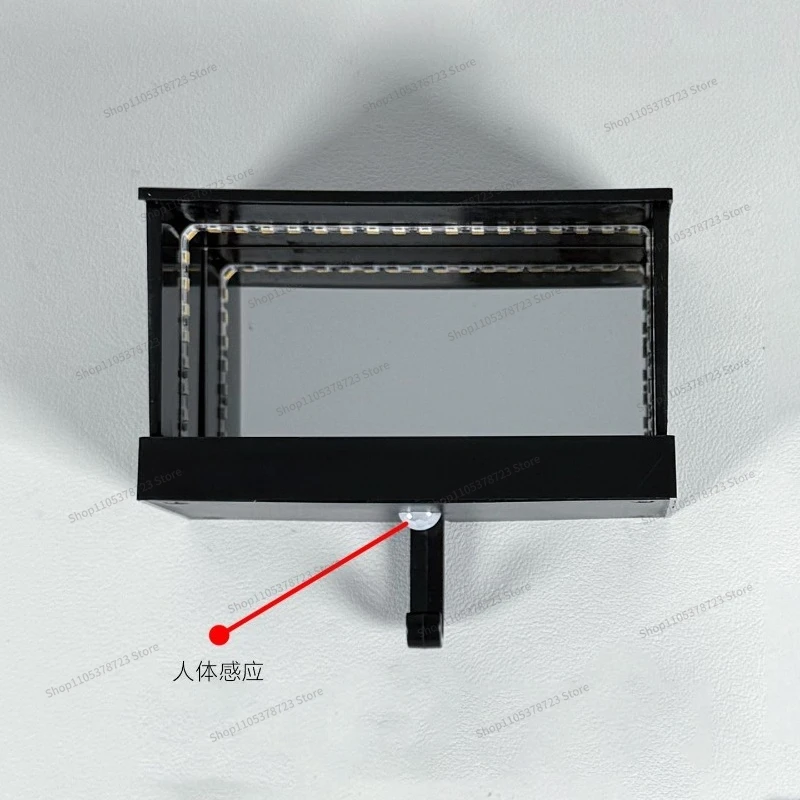 For Infinite Four-dimensional Space Model Garage Human Body Induction Magnetic Wall-mounted Light Box Key Hanger Chain