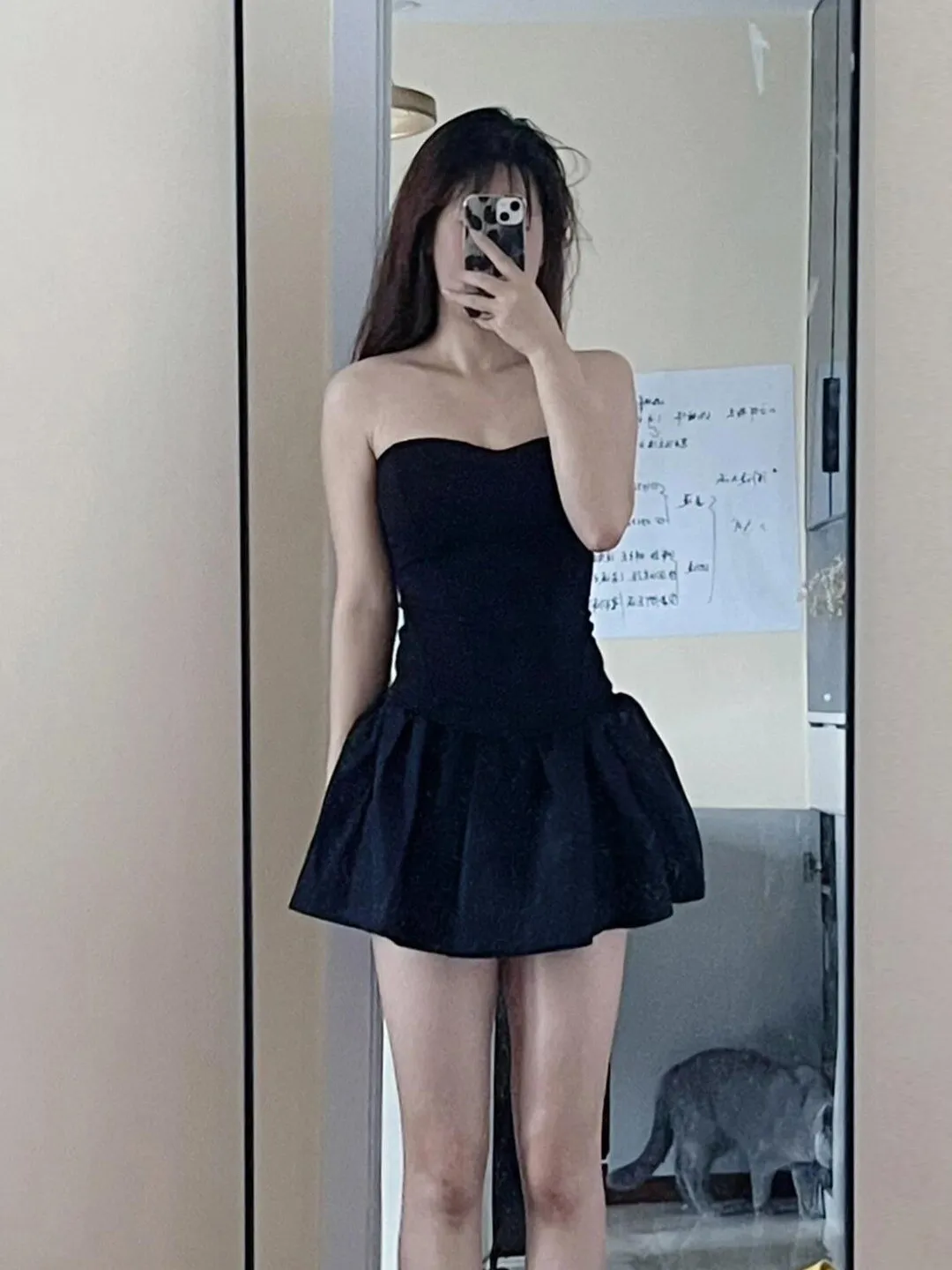 

Sexy Backless Black Sleeveless Tube Top High Waist A-Line Skirt Two Piece Set Women Summer Spicy Girl Style Ensemble