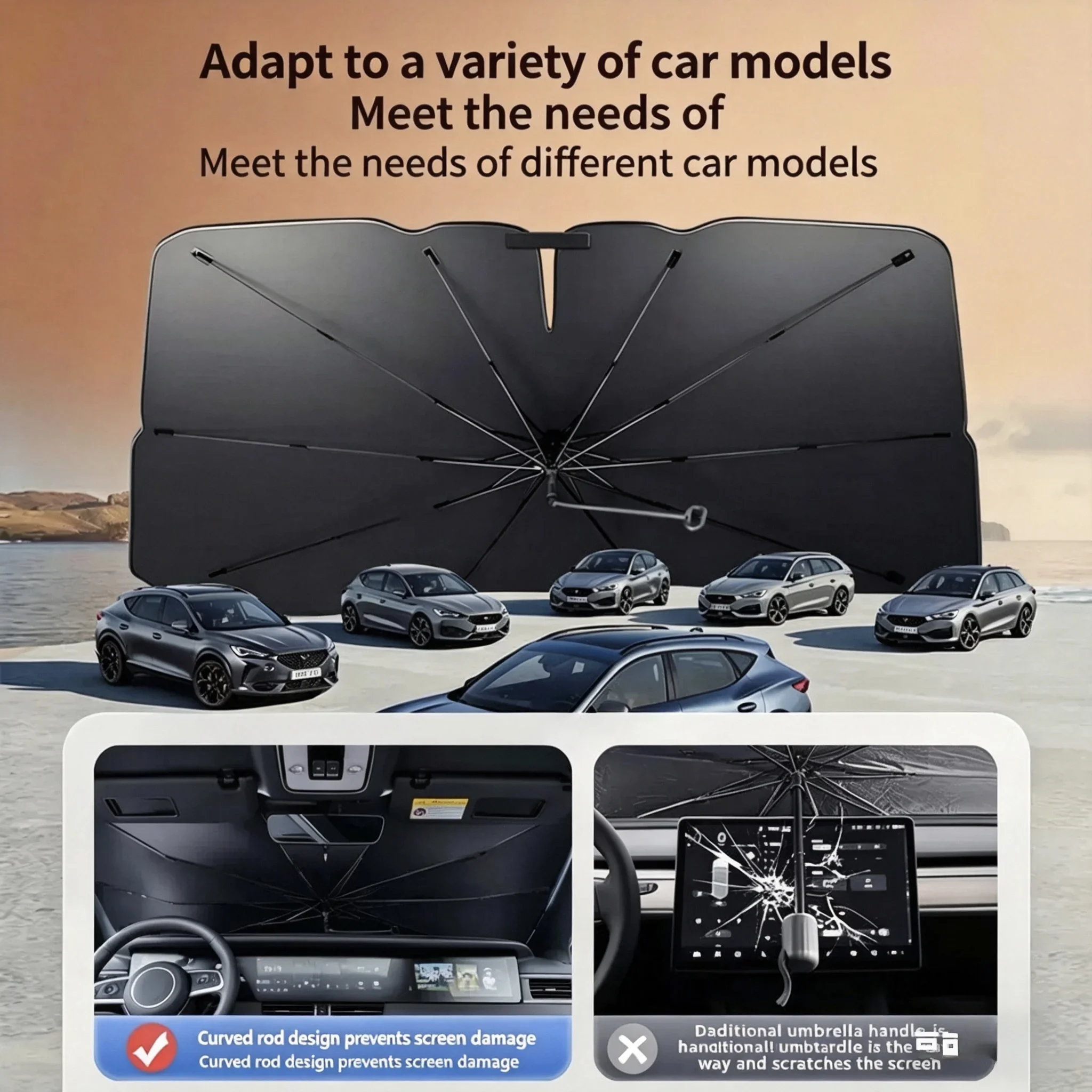 For  Volkswagen Golf Sun Shade Front Rear Side Window Sunshade Windshield Sun Visor Outdoor Camping interior Accessories view 5