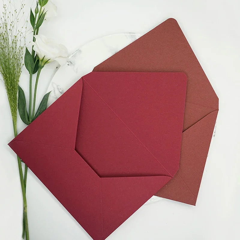 봉투 녹색 10 개/몫 두꺼운 270g 고급 비즈니스 용품 엽서 19x14cm 결혼식 초대장을위한 봉투 선물 상자