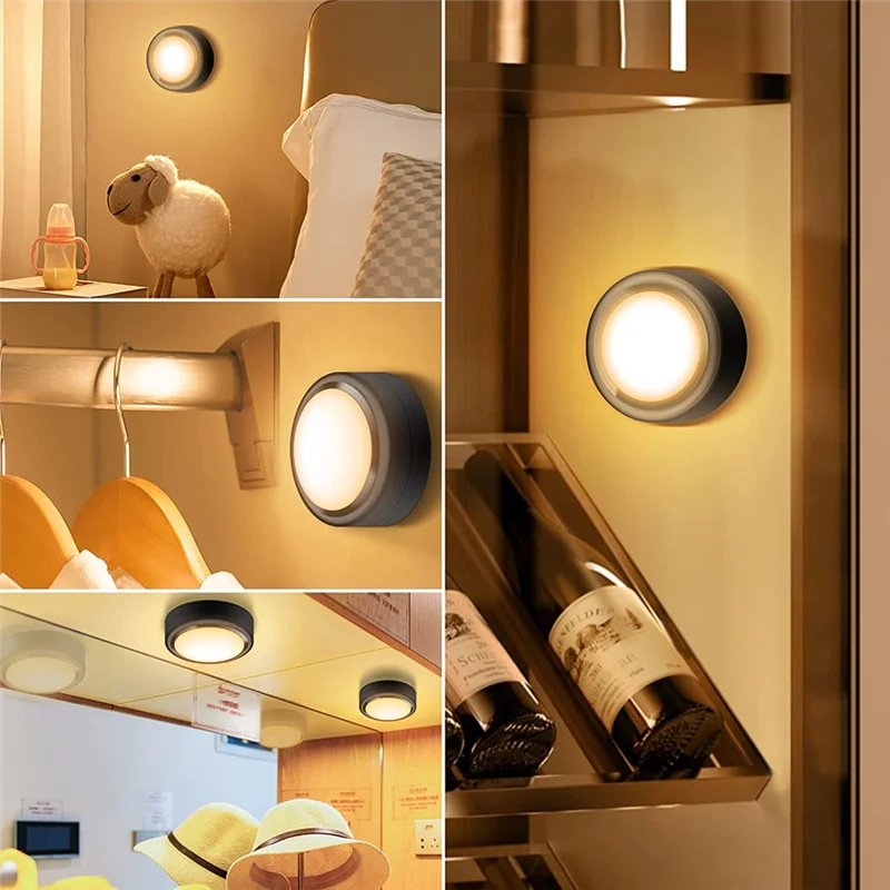 

YWDZ-16 Colors RGB LED Puck Lights With Remote Battery Operated Puck Lights For Closet,Bedroom