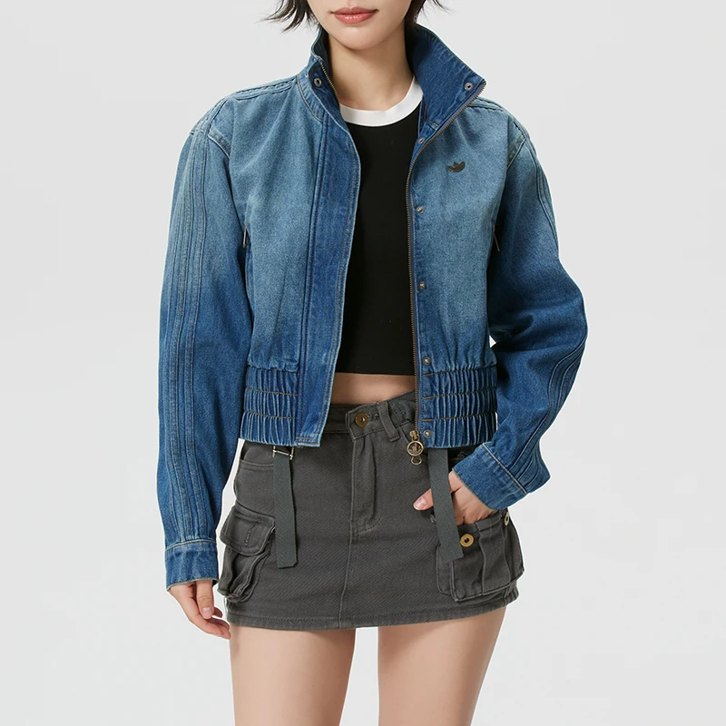 Adidas (Adidas) Trefoil Jacket Jaqueta unissex de ganga para casal, à prova de vento, casual e moderna Ke1072