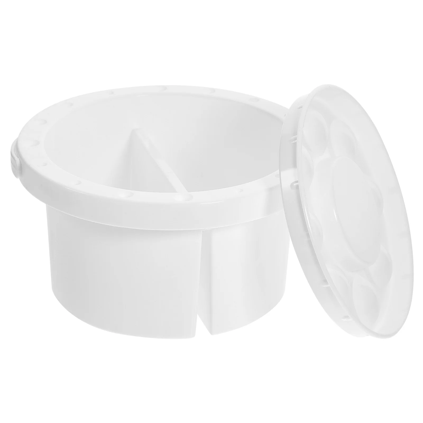 

Plastic Paint Brush Cleaner Reusable Holder Water Bucket Stationery Compact Lightweight Smooth Surface Easy Clean Wear