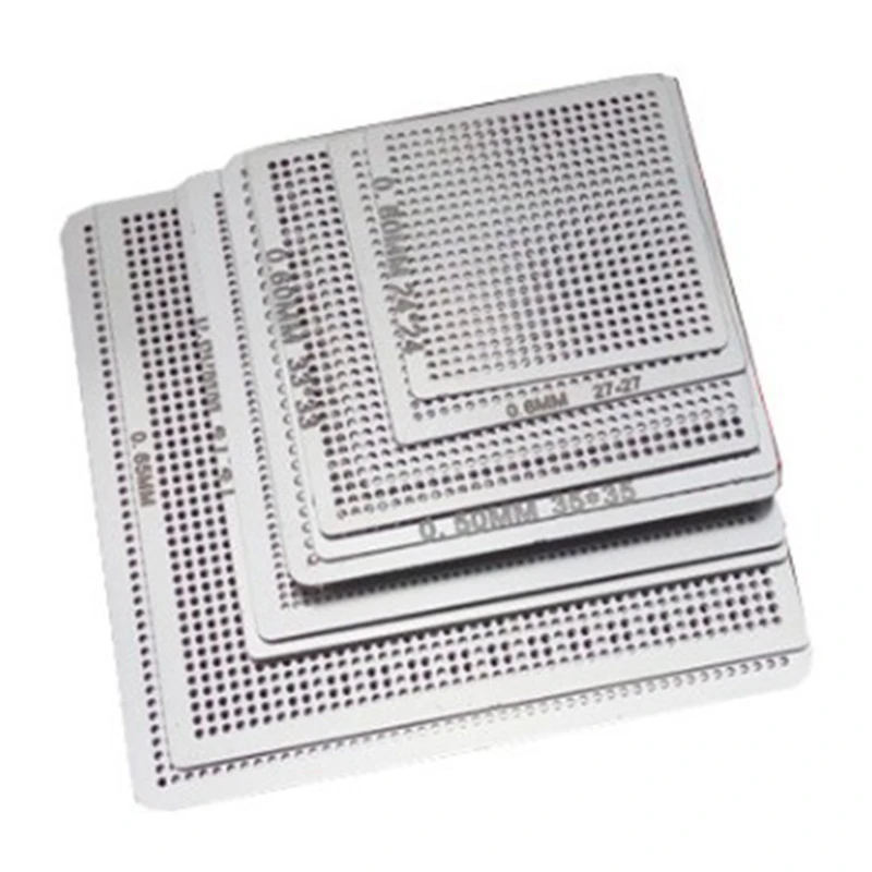 

36Pcs Commonly Used Laptop Repair Steel Mesh,BGA Reballing Tin Net,Graphics Card Stencils,BGA Reballing Stencil CPU Chip