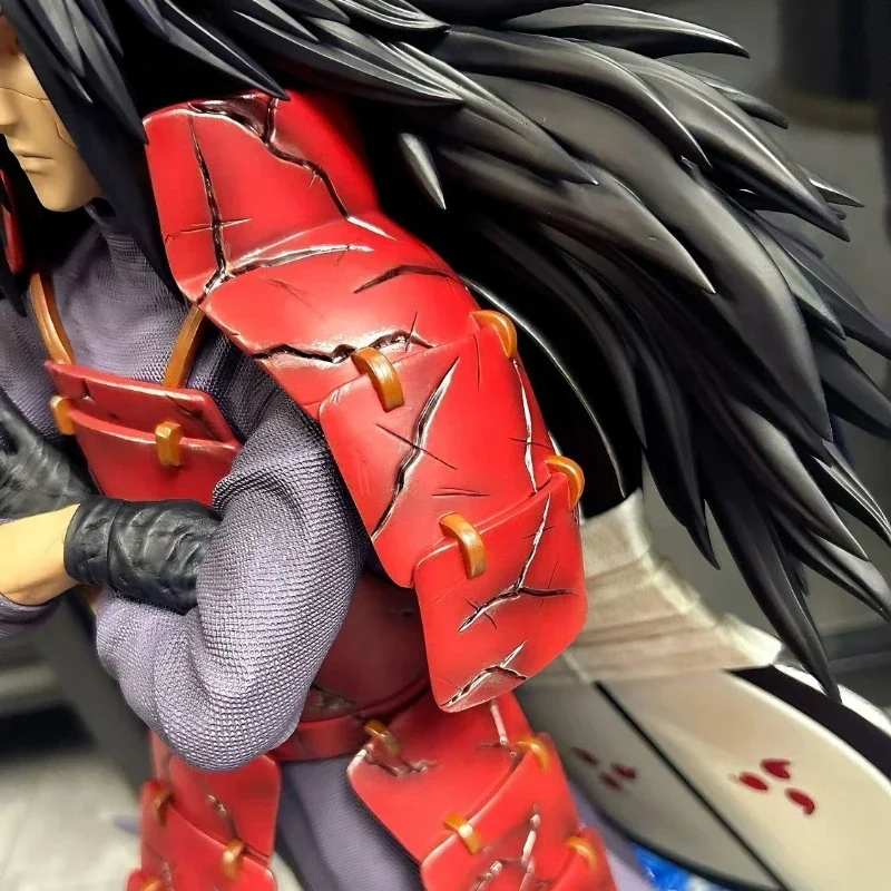 43 cm Naruto Anime Figuur Uchiha Madara Action Kan Glow Figuur Anime Collection Serie Desktop Ornamenten Vakantie Cadeau Kind Speelgoed