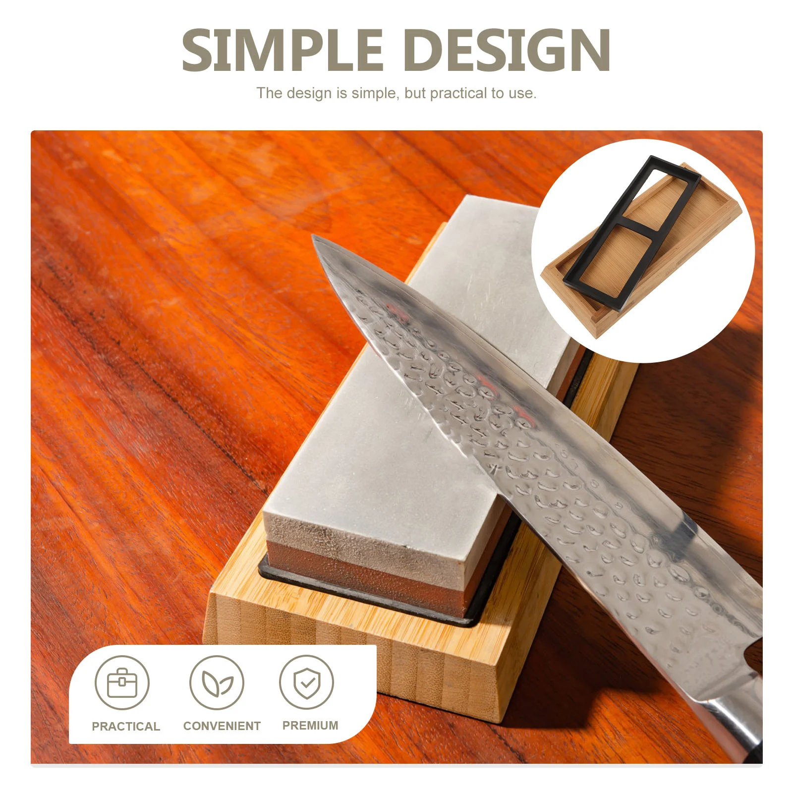 

1Set Durable Bamboo Whetstone Base Sharpening Stone Holder Smooth Polished Sharpener Storage Stand for Home Grinding Stone Base