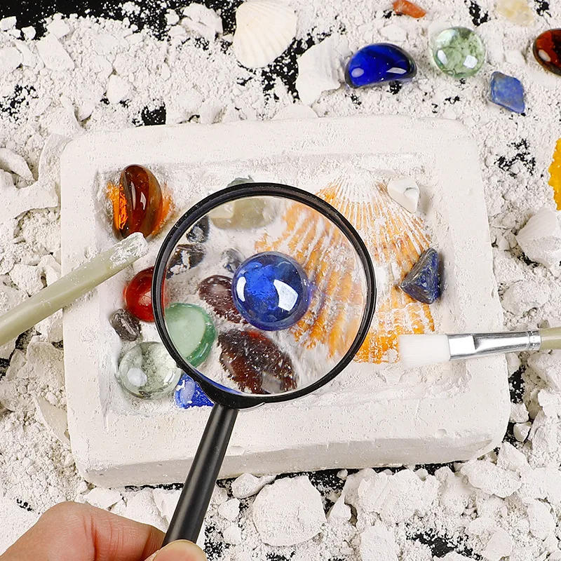 هدايا عيد الميلاد للأطفال لتقوم بها بنفسك مجموعة حفر الأحجار الكريمة حفارة الماس الكريستال الملونة ديناصور الأحفوري لعبة علم الآثار