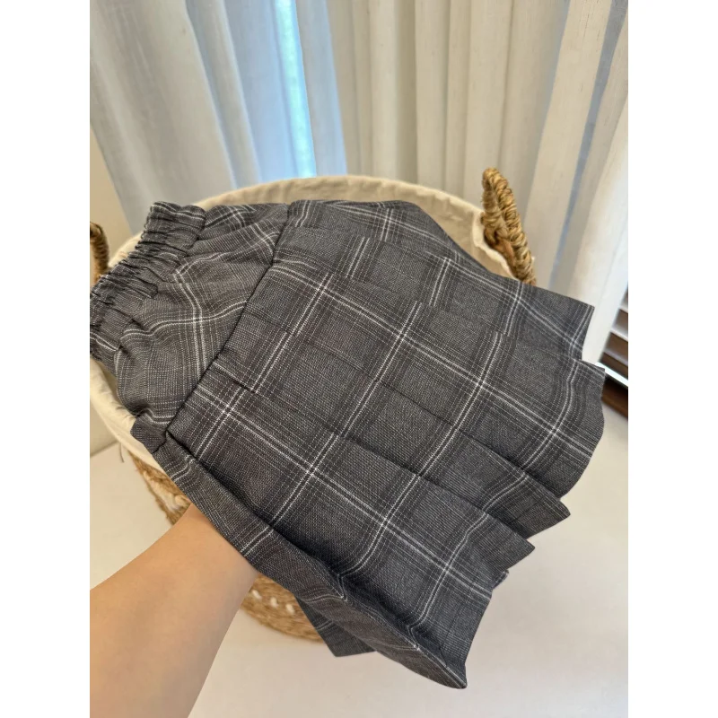 Girls' Dress for Middle and Large Sizes2025Autumn New College Style Pleated Skirt Set